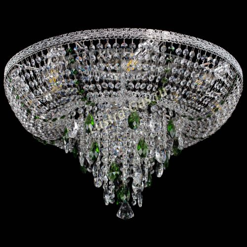 Люстра Токката Пирамида журавлик зеленая в Магнитогорске Гусь Хрустальный