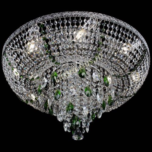 Люстра Токката Пирамида журавлик зеленая в Магнитогорске Гусь Хрустальный