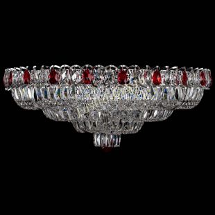  Люстра Тройное Кольцо пластинка красная