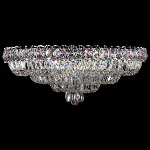 Люстра Тройное Кольцо пластинка розовая в Магнитогорске Гусь Хрустальный