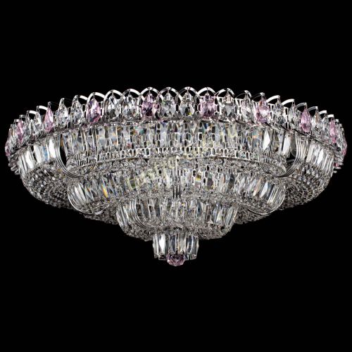 Люстра Тройное Кольцо пластинка розовая в Магнитогорске Гусь Хрустальный