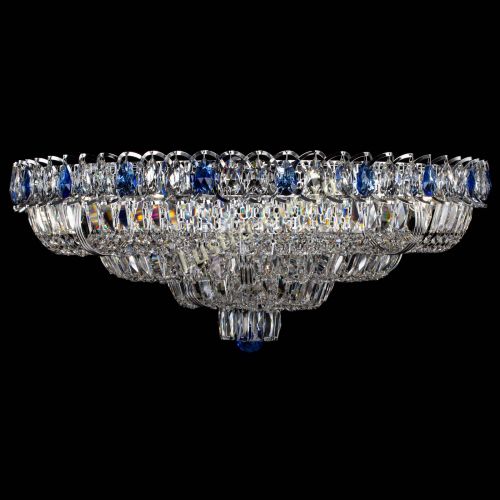 Люстра Тройное Кольцо пластинка синяя в Магнитогорске Гусь Хрустальный