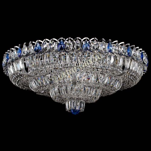 Люстра Тройное Кольцо пластинка синяя в Магнитогорске Гусь Хрустальный