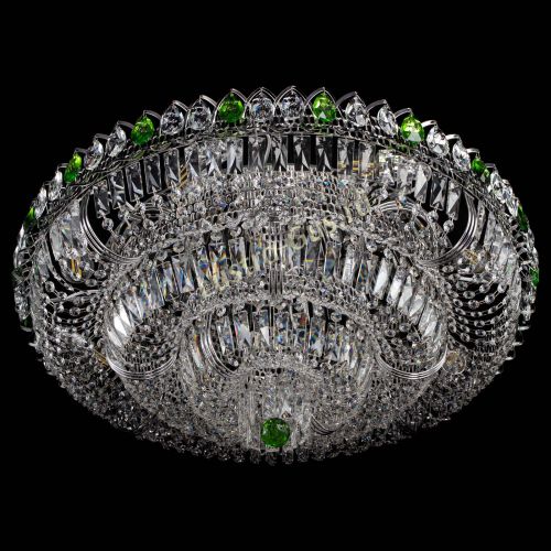 Люстра Тройное Кольцо пластинка зеленая в Магнитогорске Гусь Хрустальный