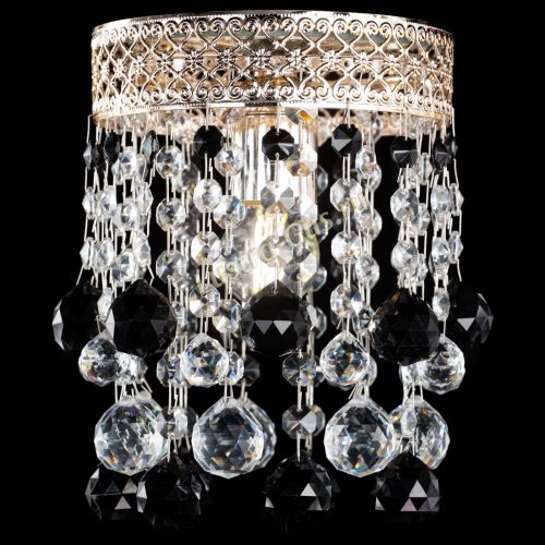 Люстра Венеция №1 шар черная в Магнитогорске Гусь Хрустальный