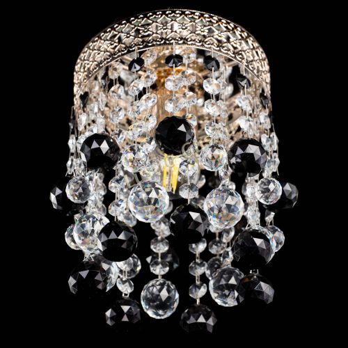 Люстра Венеция №1 шар черная в Магнитогорске Гусь Хрустальный