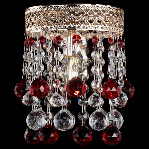 Люстра Венеция №1 шар красная в Магнитогорске Гусь Хрустальный