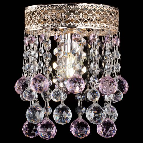 Люстра Венеция №1 шар розовая в Магнитогорске Гусь Хрустальный