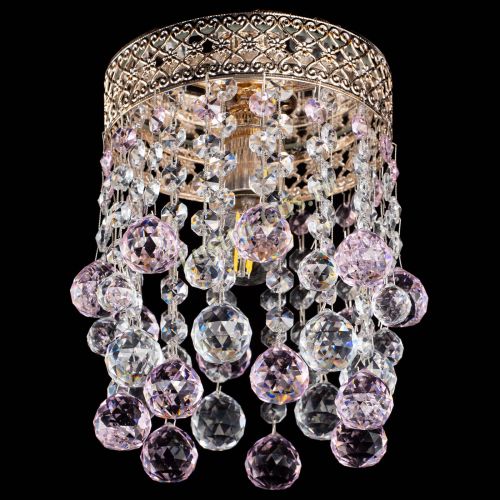 Люстра Венеция №1 шар розовая в Магнитогорске Гусь Хрустальный