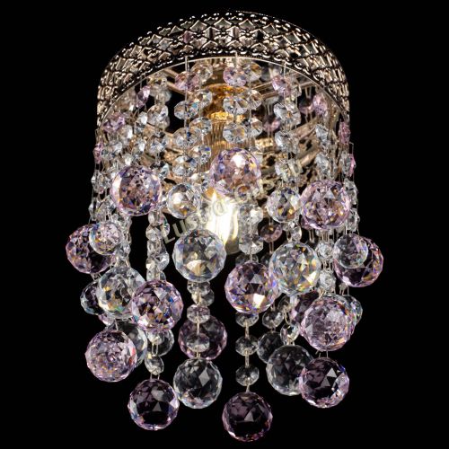 Люстра Венеция №1 шар розовая в Магнитогорске Гусь Хрустальный