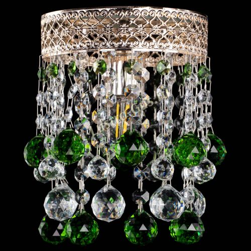 Люстра Венеция №1 шар зеленая в Магнитогорске Гусь Хрустальный