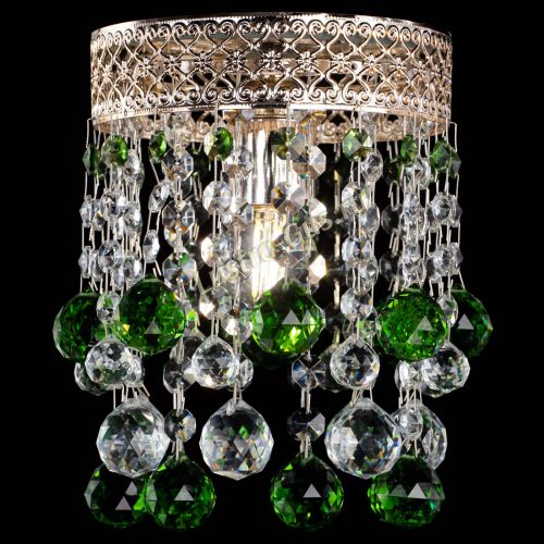 Люстра Венеция №1 шар зеленая в Магнитогорске Гусь Хрустальный