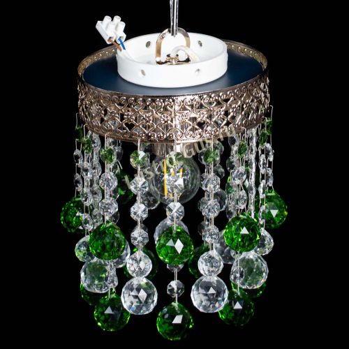 Люстра Венеция №1 шар зеленая в Магнитогорске Гусь Хрустальный