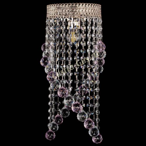 Люстра Венеция №1 Сигма розовая в Магнитогорске Гусь Хрустальный