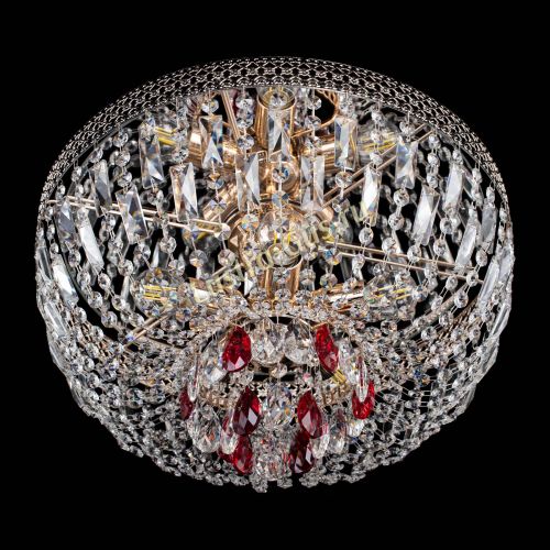 Люстра Венеция Астра красная №5 в Магнитогорске Гусь Хрустальный