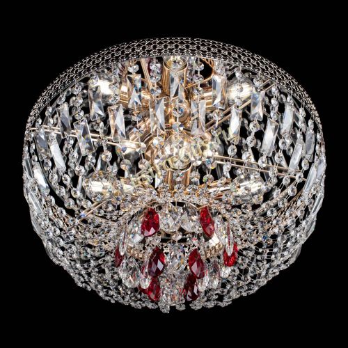 Люстра Венеция Астра красная №5 в Магнитогорске Гусь Хрустальный