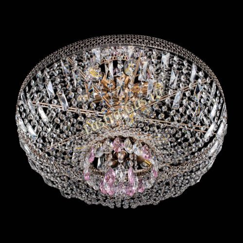 Люстра Венеция Астра №6 розовая в Магнитогорске Гусь Хрустальный