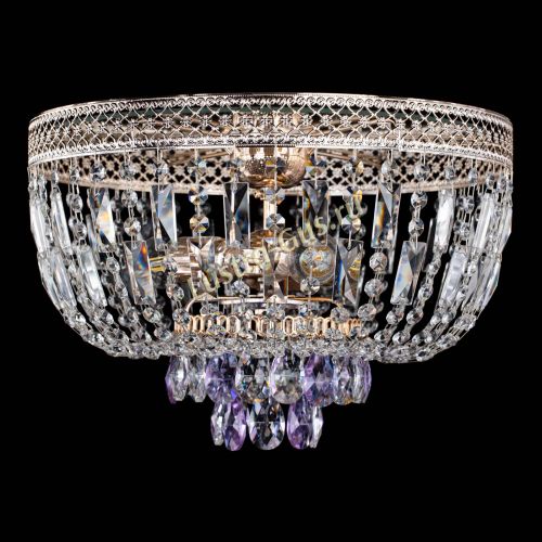 Люстра Венеция Астра №3 фиолетовая в Магнитогорске Гусь Хрустальный