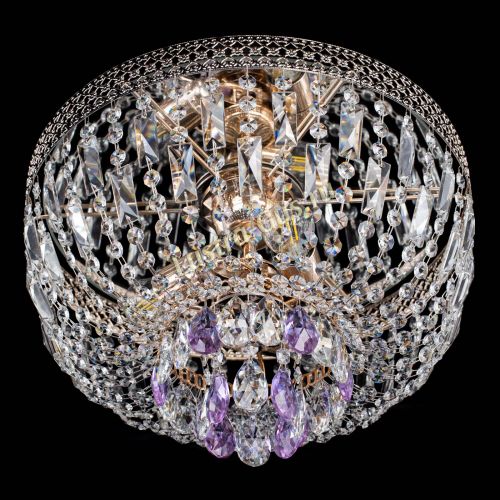 Люстра Венеция Астра №3 фиолетовая в Магнитогорске Гусь Хрустальный