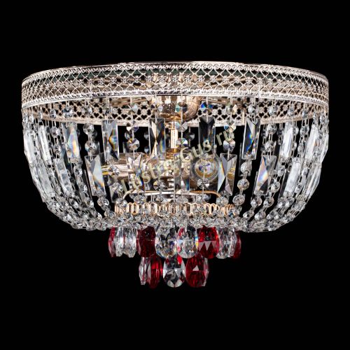 Люстра Венеция Астра №3 красная в Магнитогорске Гусь Хрустальный