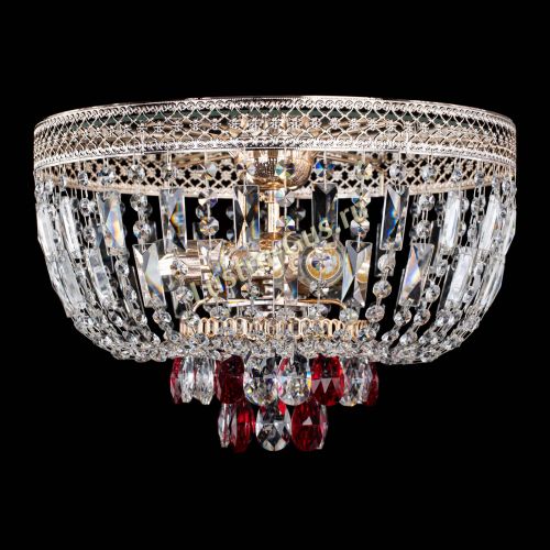 Люстра Венеция Астра №3 красная в Магнитогорске Гусь Хрустальный