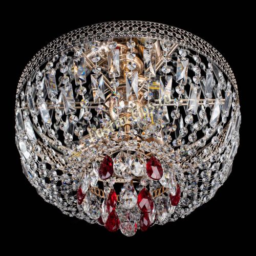 Люстра Венеция Астра №3 красная в Магнитогорске Гусь Хрустальный