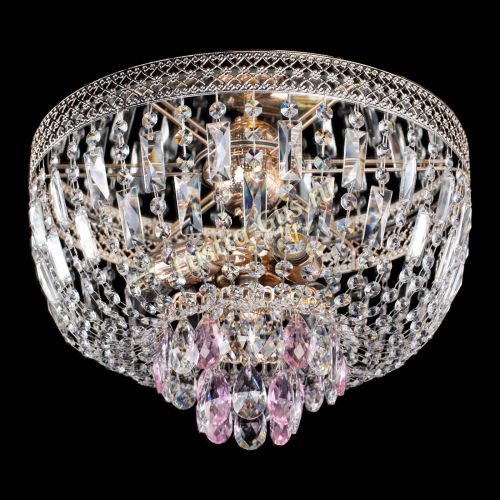 Люстра Венеция Астра №3 розовая в Магнитогорске Гусь Хрустальный