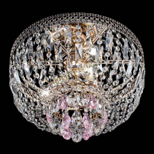 Люстра Венеция Астра №3 розовая в Магнитогорске Гусь Хрустальный