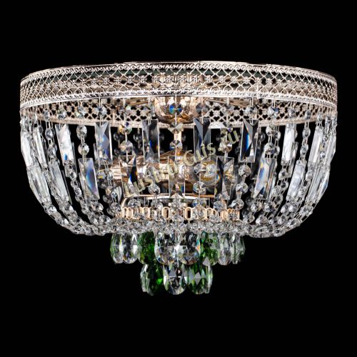 Люстра Венеция Астра №3 зеленая в Магнитогорске Гусь Хрустальный