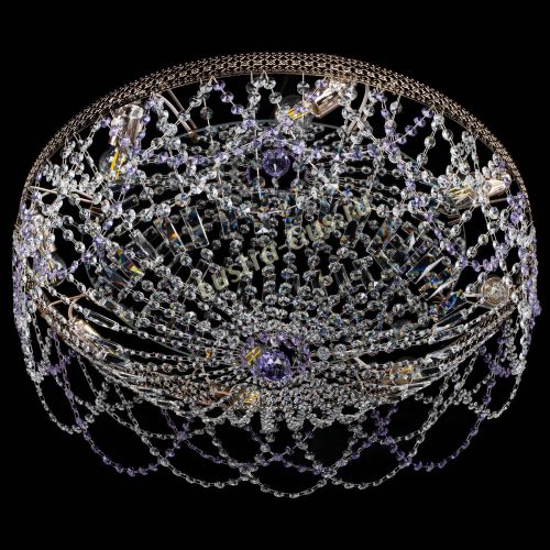 Люстра Венеция Ажур фиолетовая в Магнитогорске Гусь Хрустальный