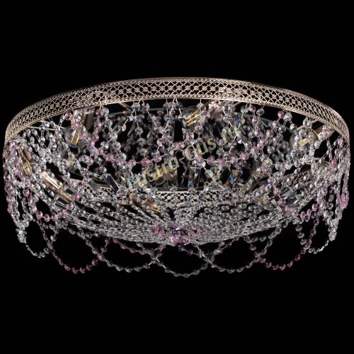 Люстра Венеция Ажур розовая в Магнитогорске Гусь Хрустальный