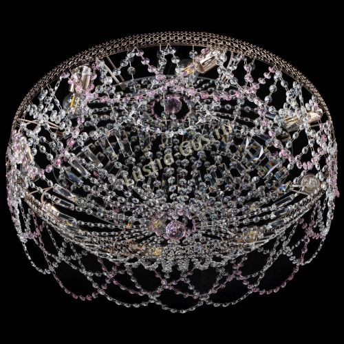 Люстра Венеция Ажур розовая в Магнитогорске Гусь Хрустальный