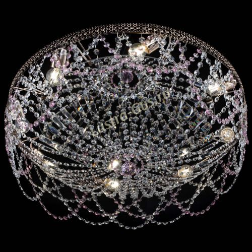 Люстра Венеция Ажур розовая в Магнитогорске Гусь Хрустальный