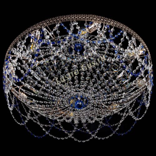 Люстра Венеция Ажур синяя в Магнитогорске Гусь Хрустальный