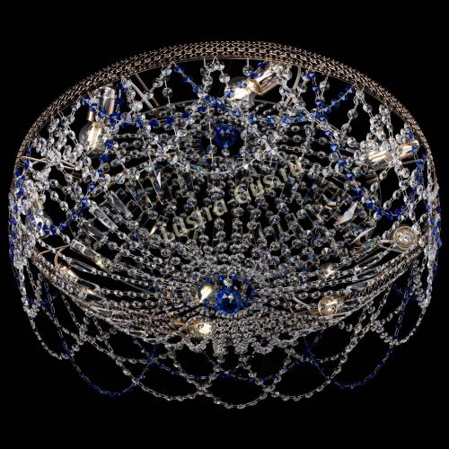 Люстра Венеция Ажур синяя в Магнитогорске Гусь Хрустальный