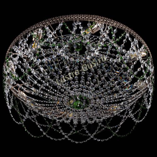 Люстра Венеция Ажур зеленая в Магнитогорске Гусь Хрустальный