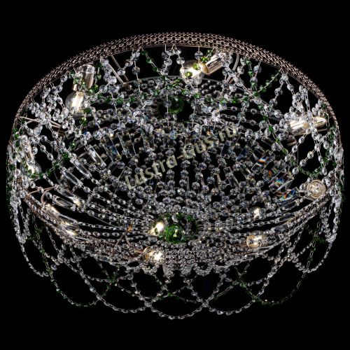 Люстра Венеция Ажур зеленая в Магнитогорске Гусь Хрустальный