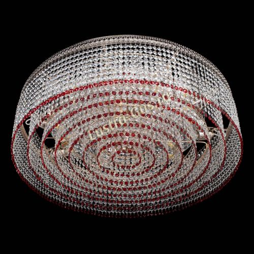 Люстра Венеция Капель №10 оптикон красная в Магнитогорске Гусь Хрустальный