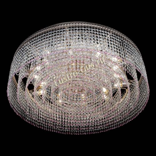 Люстра Венеция Капель №10 оптикон розовая в Магнитогорске Гусь Хрустальный