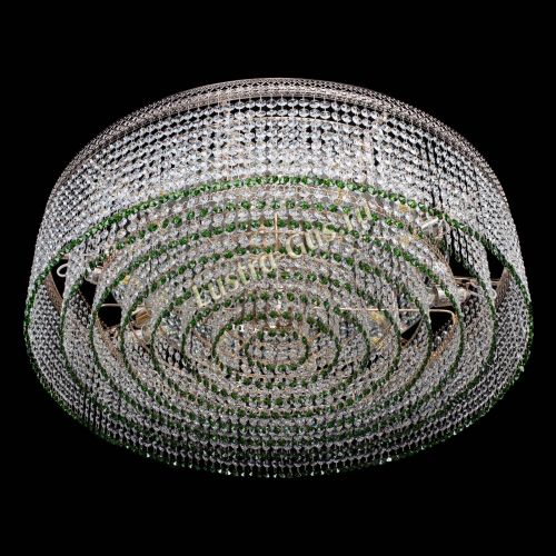 Люстра Венеция Капель №10 оптикон зеленая в Магнитогорске Гусь Хрустальный