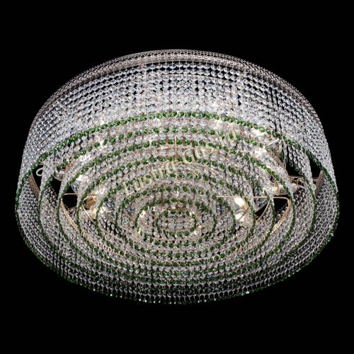 Люстра Венеция Капель №10 оптикон зеленая в Магнитогорске Гусь Хрустальный