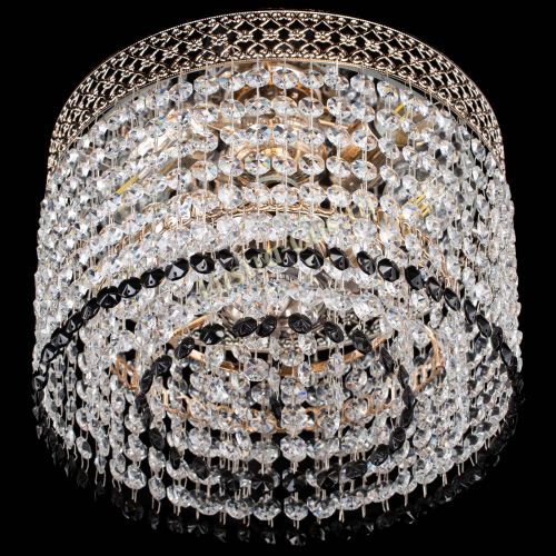 Люстра Венеция Капель №2 черная в Магнитогорске Гусь Хрустальный