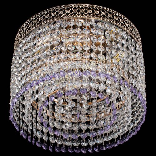 Люстра Венеция Капель №2 фиолетовая в Магнитогорске Гусь Хрустальный