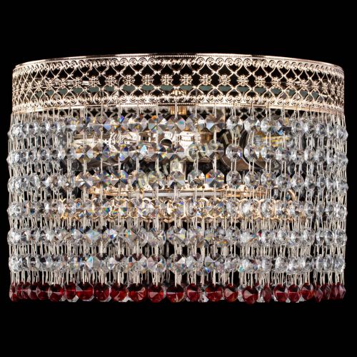 Люстра Венеция Капель №2 красная в Магнитогорске Гусь Хрустальный