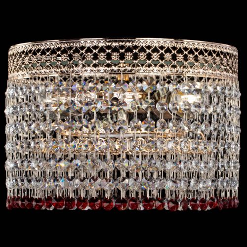 Люстра Венеция Капель №2 красная в Магнитогорске Гусь Хрустальный