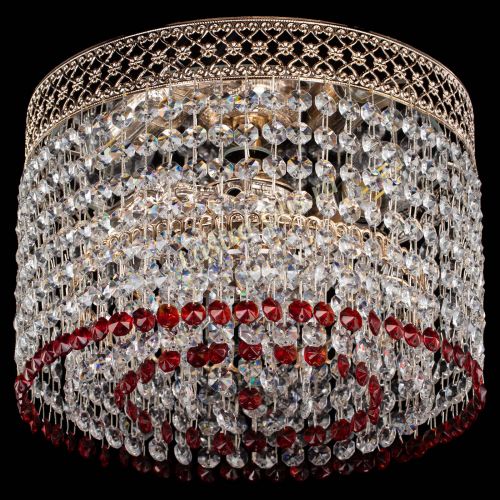 Люстра Венеция Капель №2 красная в Магнитогорске Гусь Хрустальный