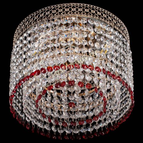 Люстра Венеция Капель №2 красная в Магнитогорске Гусь Хрустальный