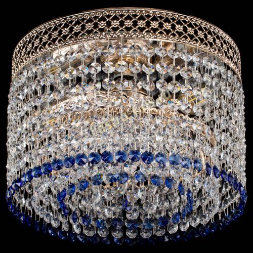 Люстра Венеция Капель №2 синяя в Магнитогорске Гусь Хрустальный