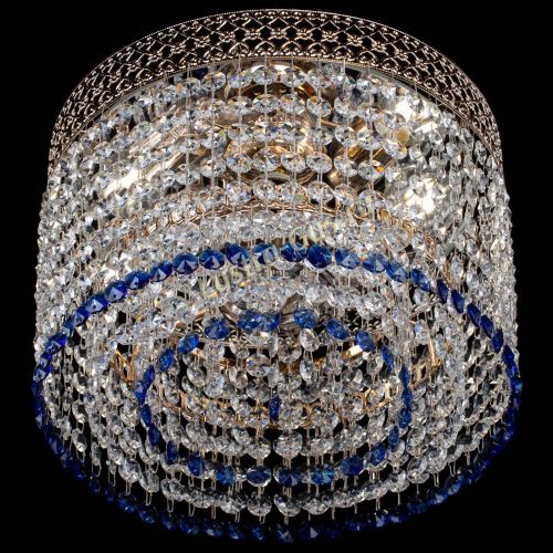 Люстра Венеция Капель №2 синяя в Магнитогорске Гусь Хрустальный