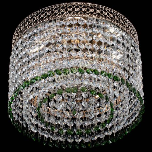 Люстра Венеция Капель №2 зеленая в Магнитогорске Гусь Хрустальный